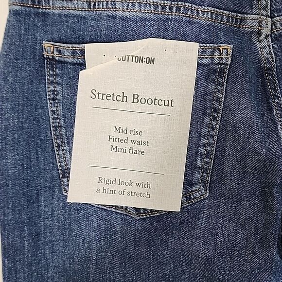 Cotton On Stretch Bootcut Mid Rise Fitted Waist Mini Flare Jeans sz 30 NWT - Picture 5 of 8